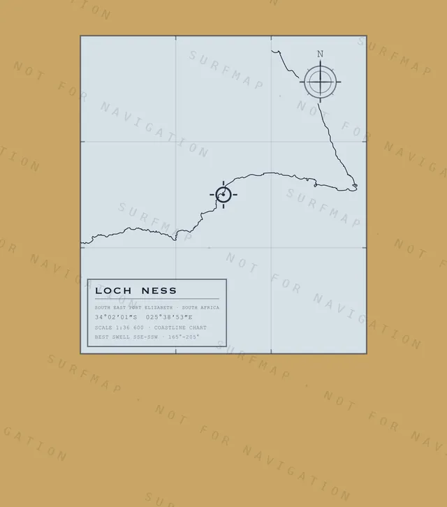 Loch Ness chart, the full artwork printed on the back
