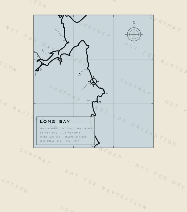 Long Bay chart, the full artwork printed on the back