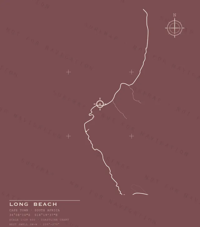 Long Beach chart, the full artwork printed on the back