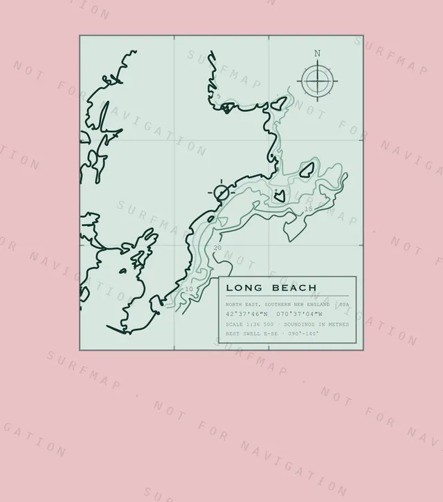 Long Beach chart, the full artwork printed on the back