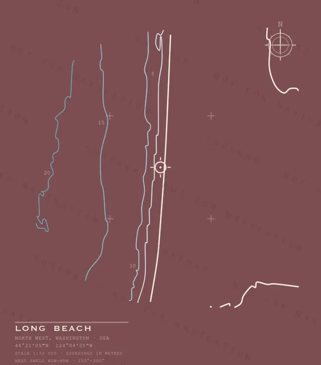 Long Beach chart, the full artwork printed on the back