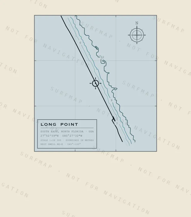 Long Point chart, the full artwork printed on the back