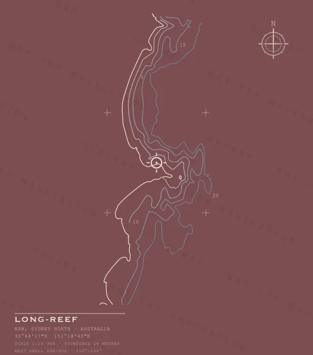 Long-Reef chart, the full artwork printed on the back