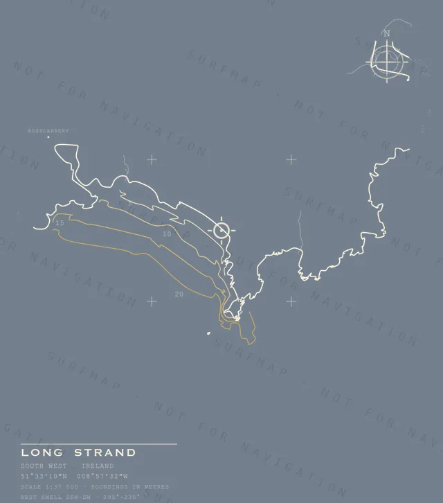 Long Strand chart, the full artwork printed on the back