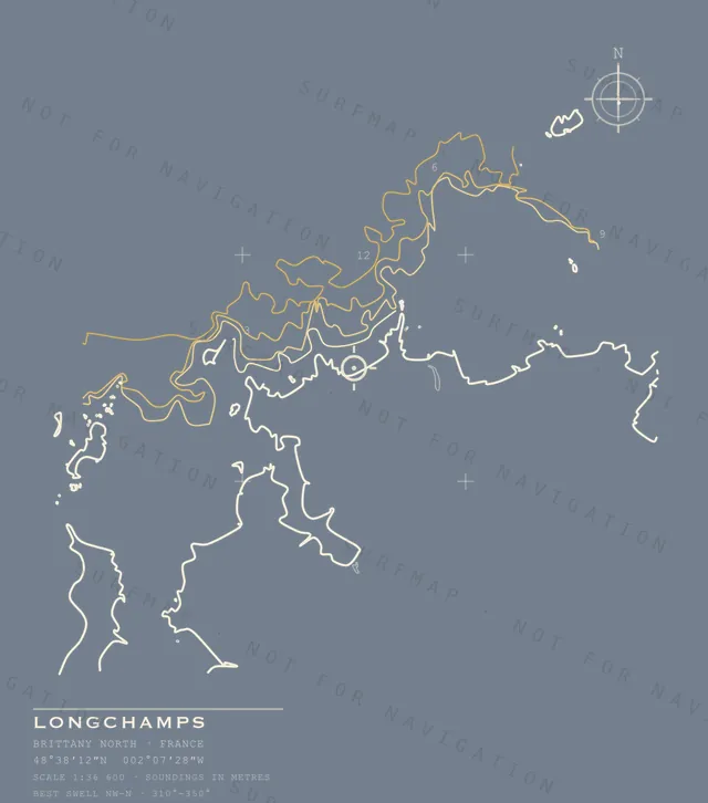 Longchamps chart, the full artwork printed on the back