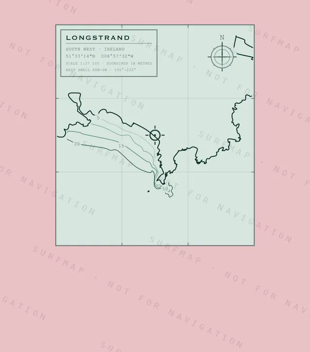 Longstrand chart, the full artwork printed on the back