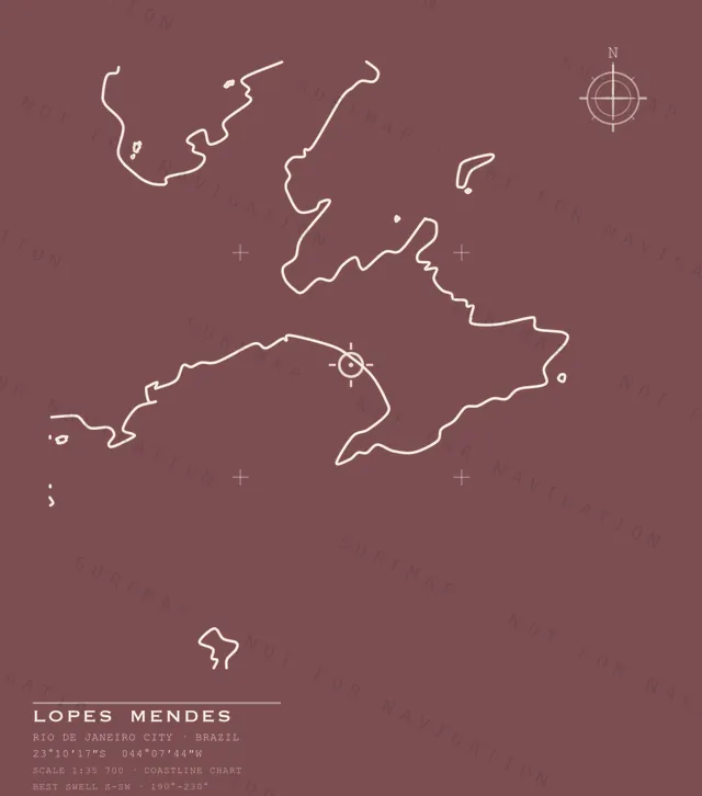 Lopes Mendes chart, the full artwork printed on the back