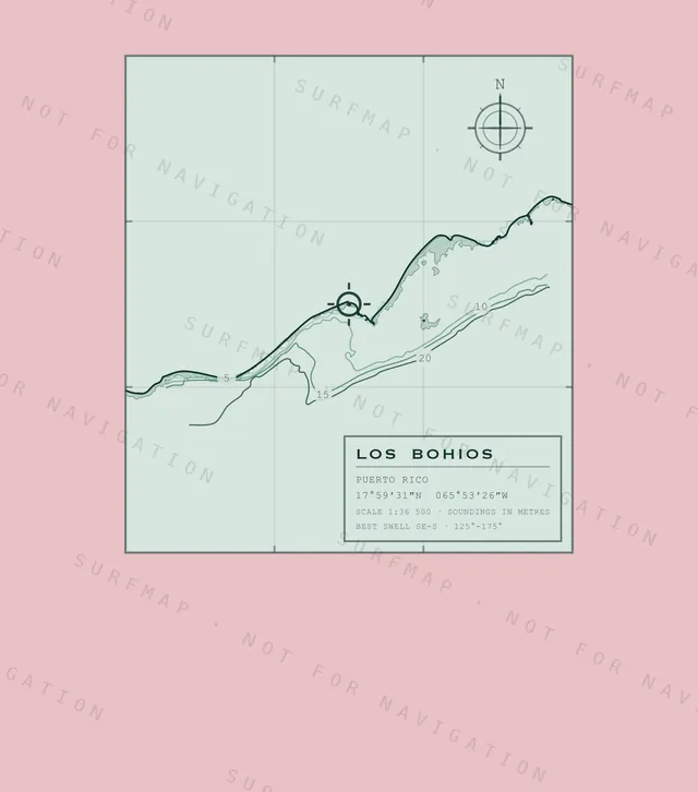 Los Bohios chart, the full artwork printed on the back