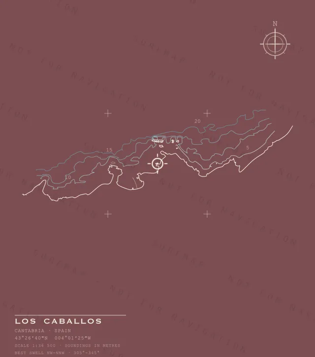 Los Caballos chart, the full artwork printed on the back