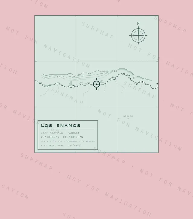 Los Enanos chart, the full artwork printed on the back
