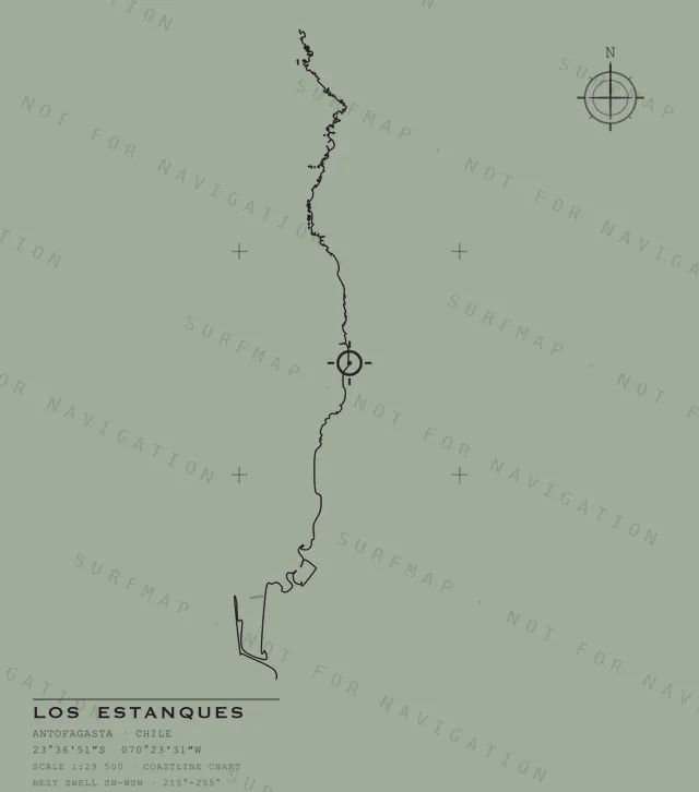 Los Estanques chart, the full artwork printed on the back