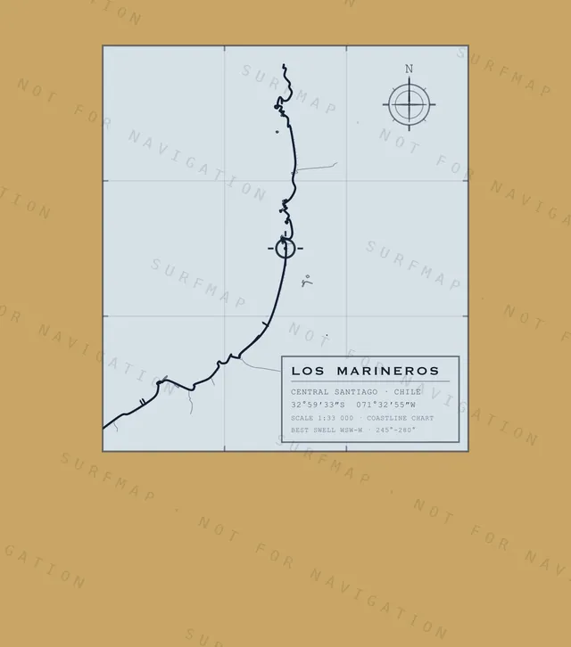 Los Marineros chart, the full artwork printed on the back