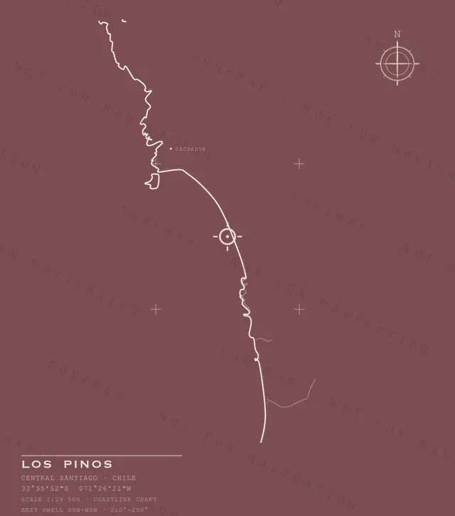 Los Pinos chart, the full artwork printed on the back