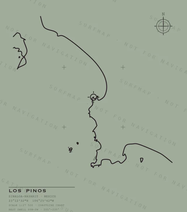Los Pinos chart, the full artwork printed on the back