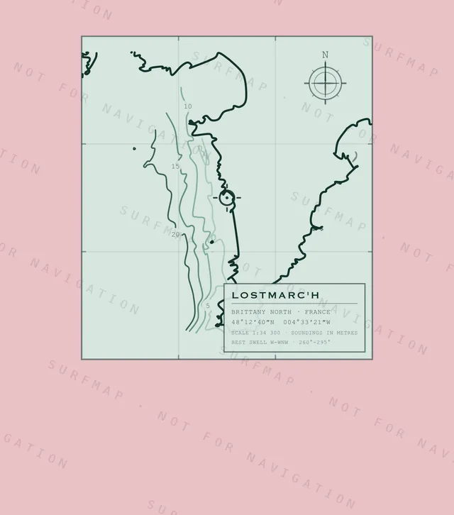 Lostmarc'h chart, the full artwork printed on the back