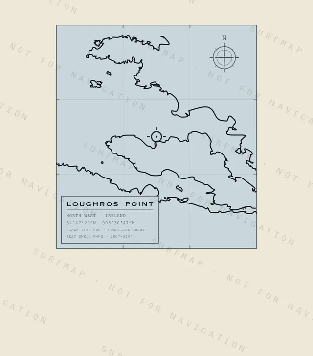 Loughros Point chart, the full artwork printed on the back