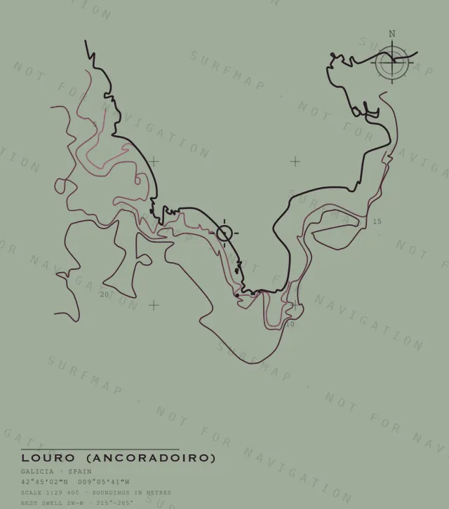 Louro (Ancoradoiro) chart, the full artwork printed on the back