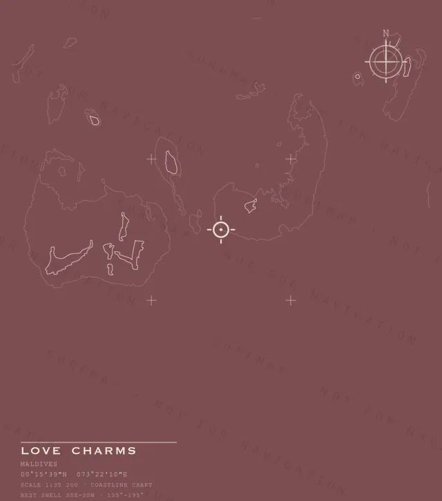 Love Charms chart, the full artwork printed on the back