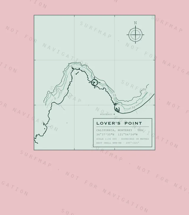 Lover's Point chart, the full artwork printed on the back