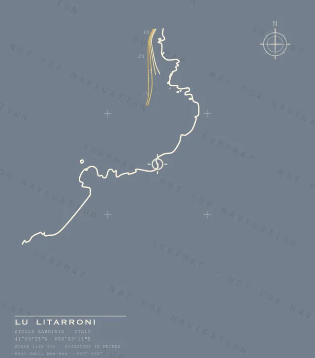 Lu Litarroni chart, the full artwork printed on the back