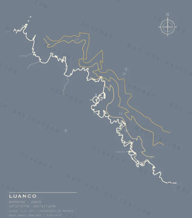 Luanco chart, the full artwork printed on the back
