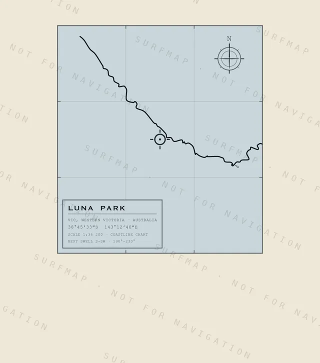 Luna Park chart, the full artwork printed on the back