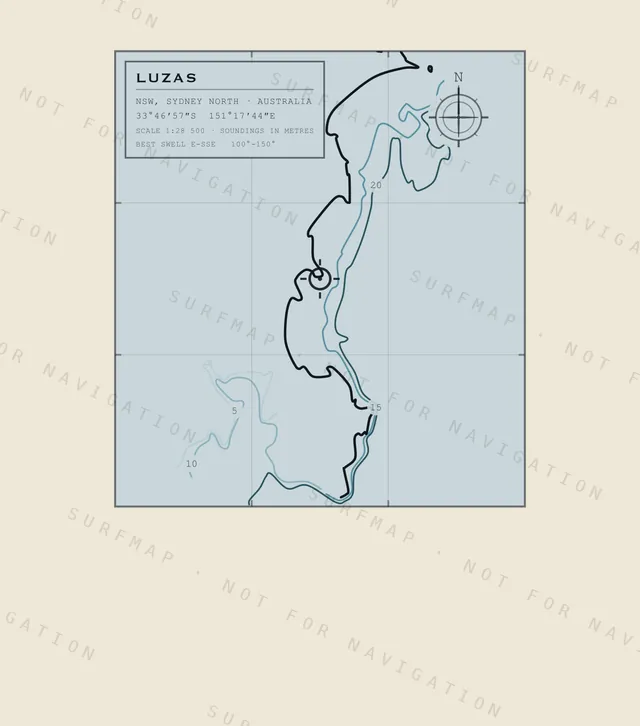 Luzas chart, the full artwork printed on the back