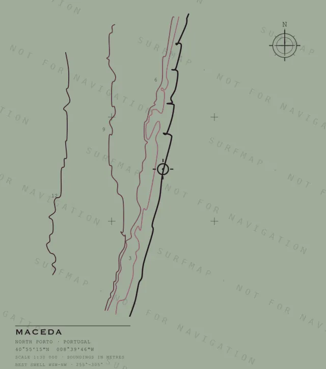 Maceda chart, the full artwork printed on the back