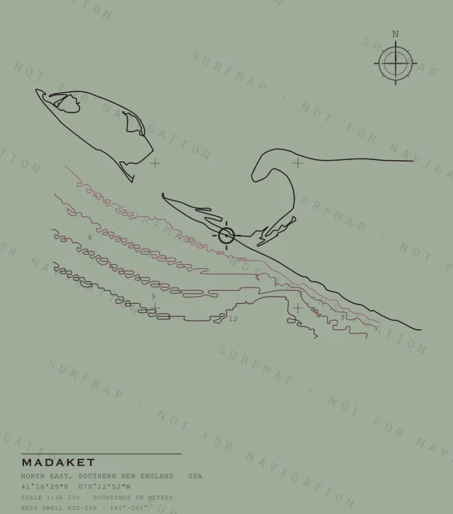 Madaket chart, the full artwork printed on the back