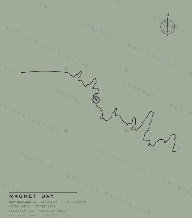 Magnet Bay chart, the full artwork printed on the back