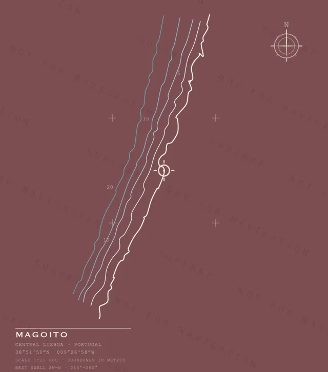 Magoito chart, the full artwork printed on the back