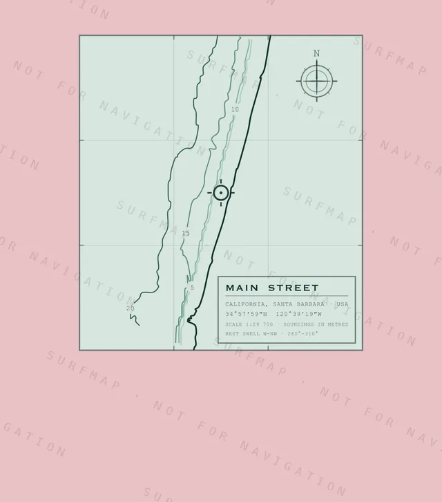 Main Street chart, the full artwork printed on the back