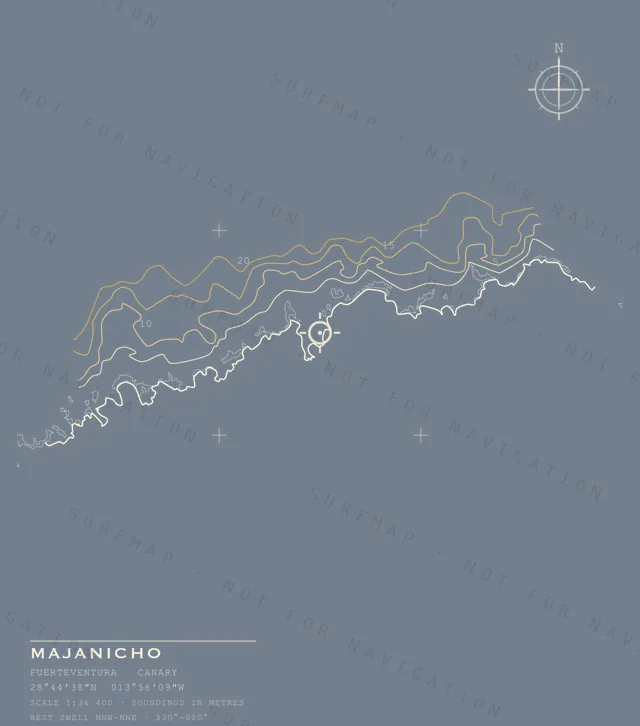 Majanicho chart, the full artwork printed on the back