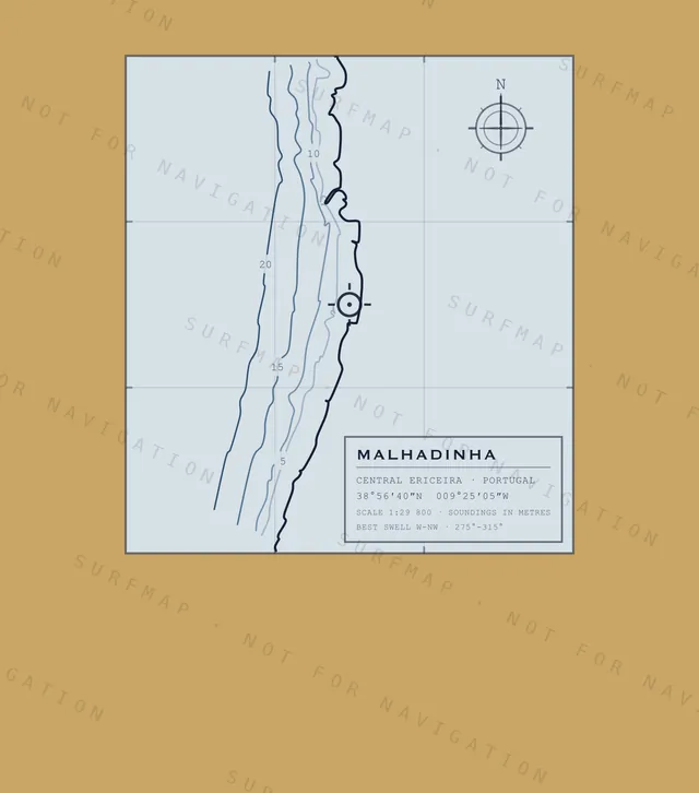 Malhadinha chart, the full artwork printed on the back