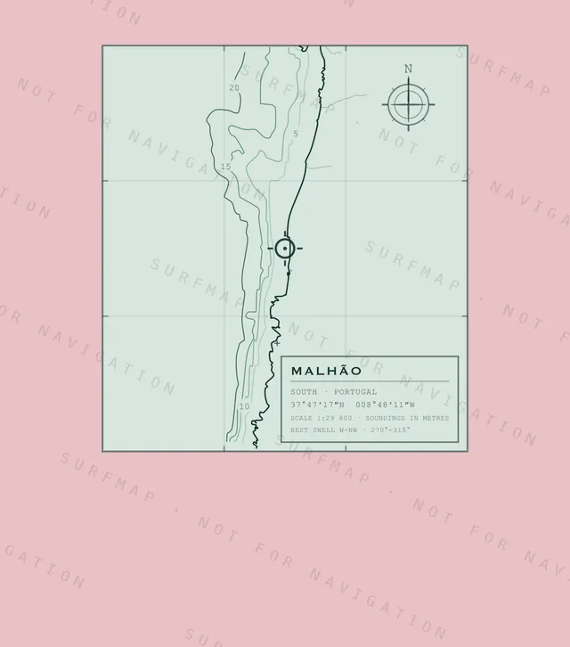 Malhão chart, the full artwork printed on the back