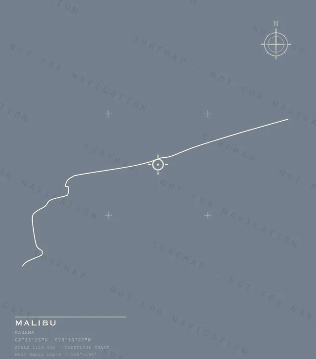 Malibu chart, the full artwork printed on the back