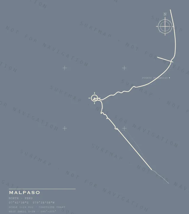 Malpaso chart, the full artwork printed on the back
