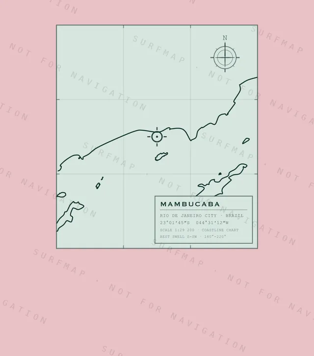 Mambucaba chart, the full artwork printed on the back