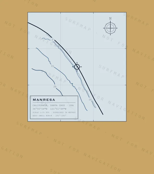 Manresa chart, the full artwork printed on the back