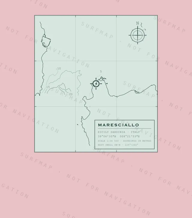 Maresciallo chart, the full artwork printed on the back