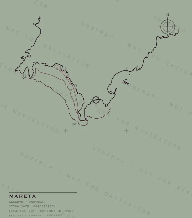 Mareta chart, the full artwork printed on the back