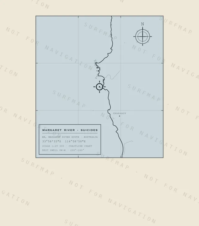 Margaret River - Suicides chart, the full artwork printed on the back