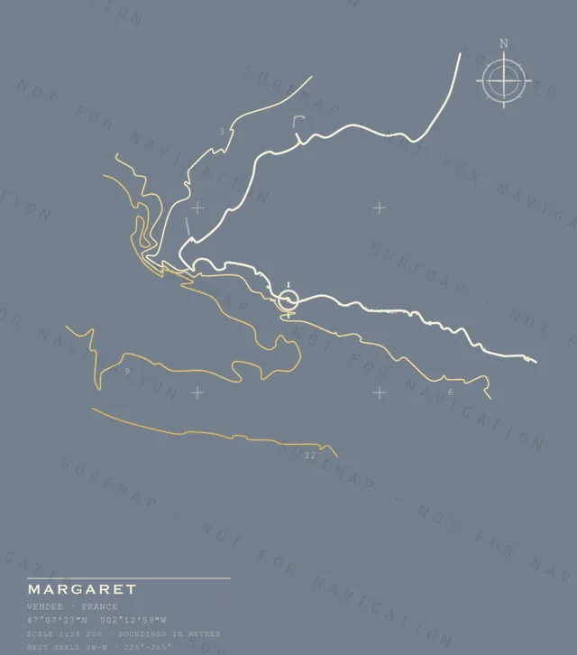 Margaret chart, the full artwork printed on the back