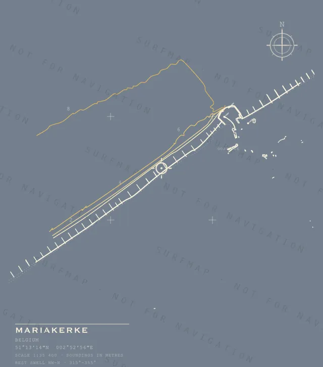 Mariakerke chart, the full artwork printed on the back