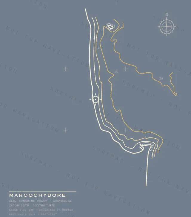 Maroochydore chart, the full artwork printed on the back