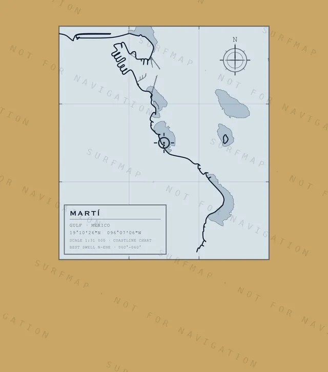Martí chart, the full artwork printed on the back
