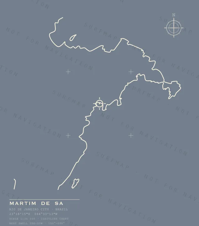 Martim de Sa chart, the full artwork printed on the back