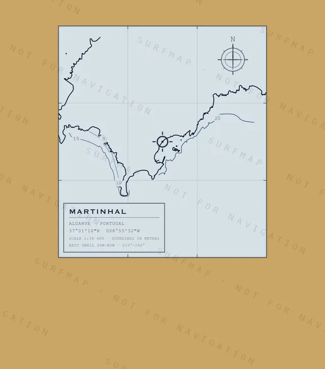 Martinhal chart, the full artwork printed on the back
