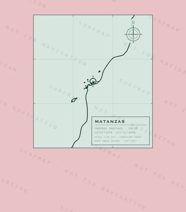 Matanzas chart, the full artwork printed on the back