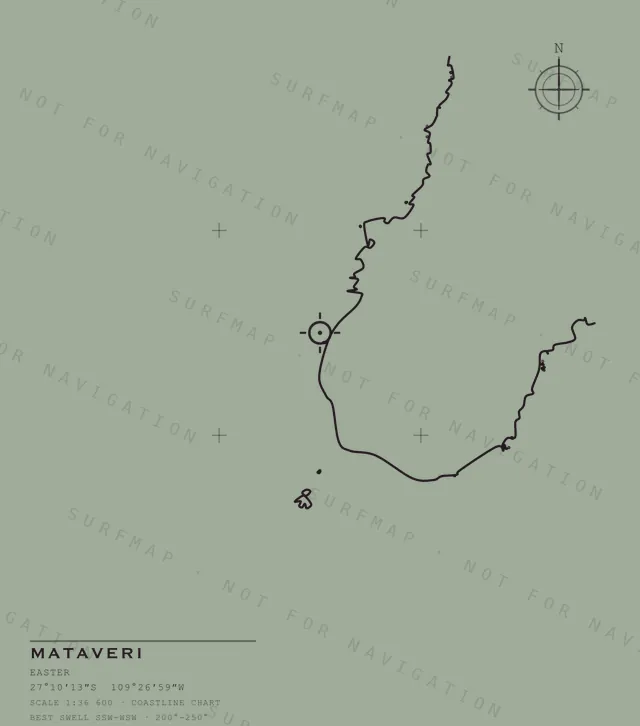 Mataveri chart, the full artwork printed on the back